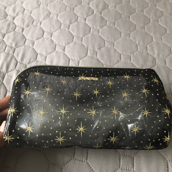 Black and gold bebe makeup bag - Picture 3 of 4